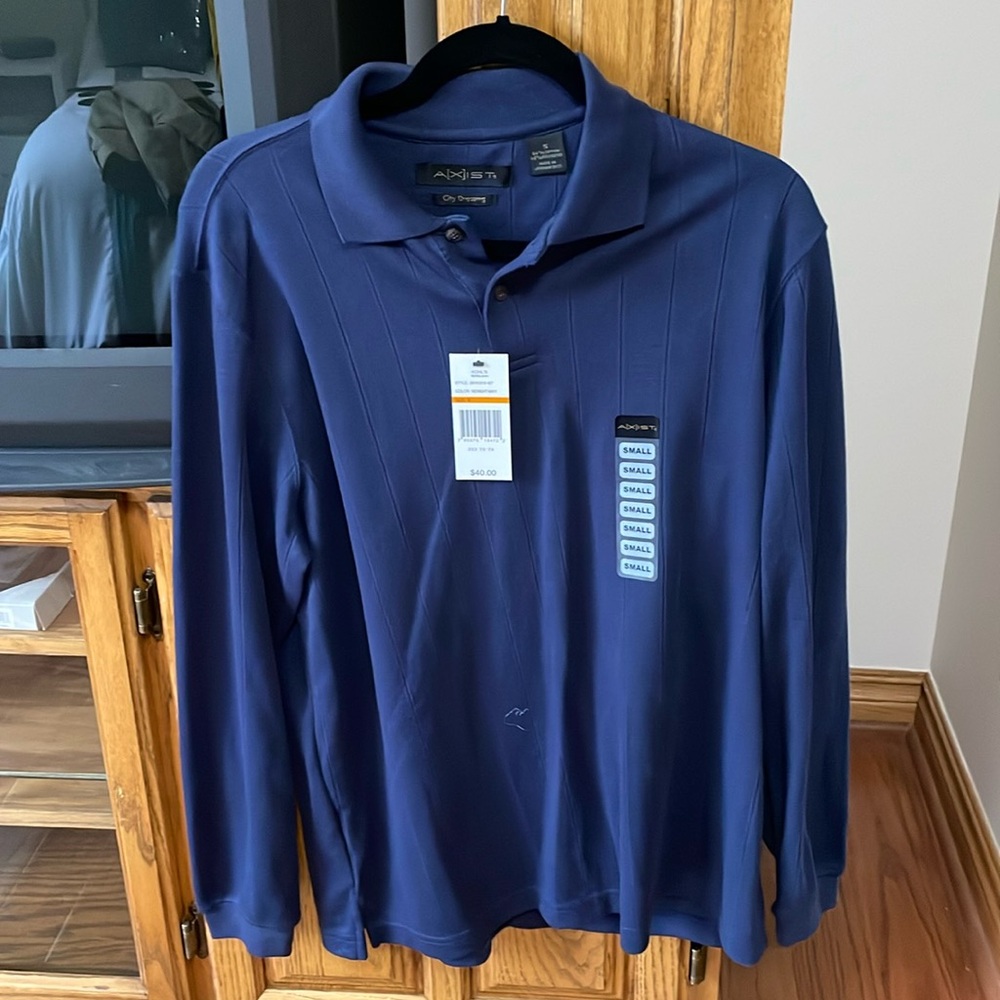 Men’s small button-down sweater shirt